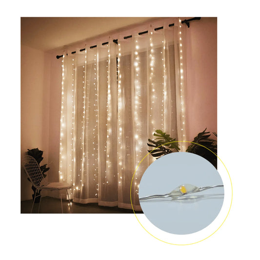 CORTINA DE LUCES CON CONTROL